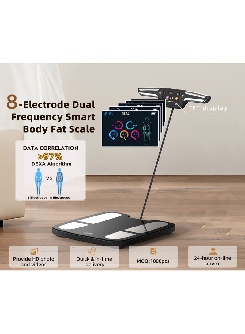 Eight-electrode human body weight scale, electronic scale, intelligent body fat scale, compatible with Xiaomi, Huawei, iPhone.