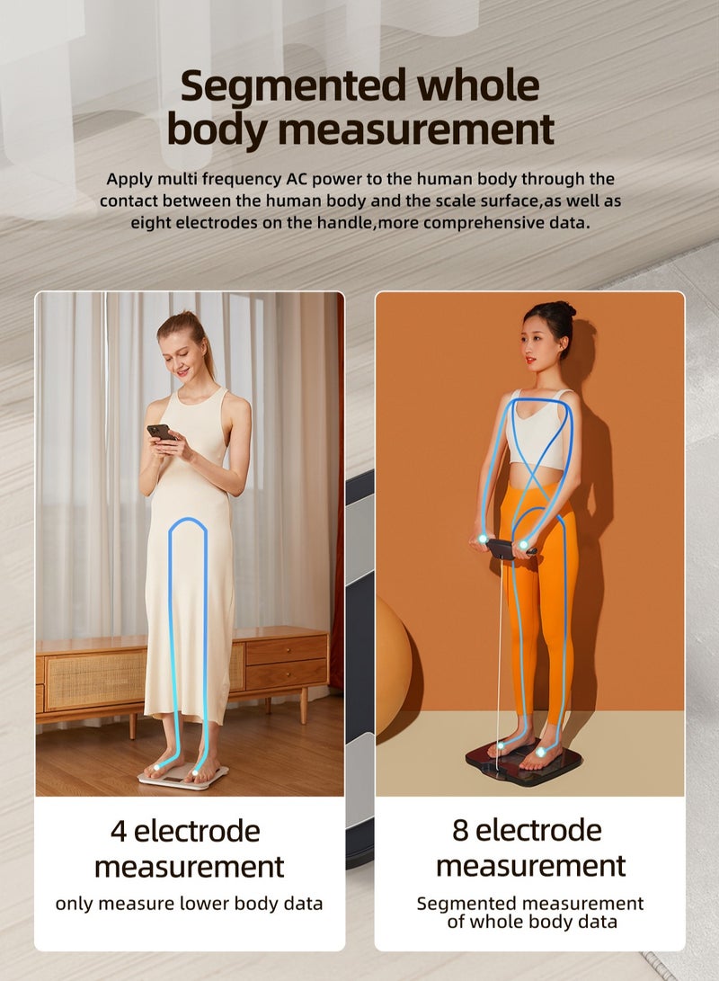 Eight-electrode human body weight scale, electronic scale, intelligent body fat scale, compatible with Xiaomi, Huawei, iPhone.