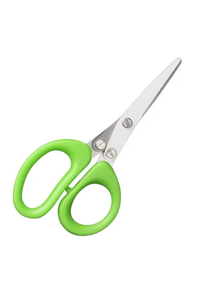 Versatile Culinary Companion: 5-Layer Stainless Steel Kitchen Shears - Ideal for Precision Chopping of Green Onions, Vegetables, Herbs, and Spices - Essential Cooking Supplies