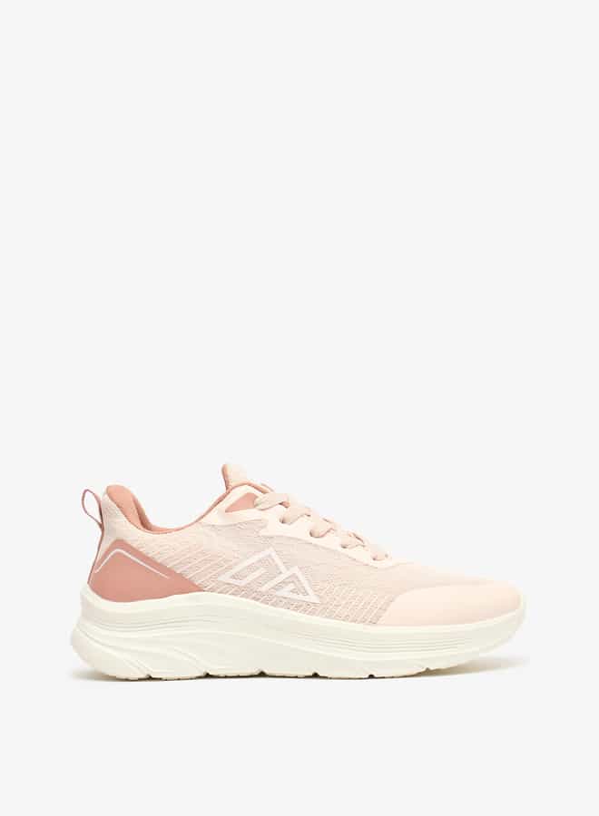 Women Textured Lace-Up Sports Shoes with Pull Tabs