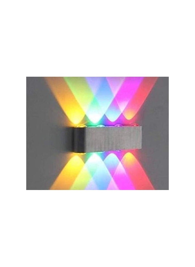 LIGHTS 8-Watts LED Updown Outdoor/Indoor Wall Light With Rectangular Metallic Body Fixture, Multicolor