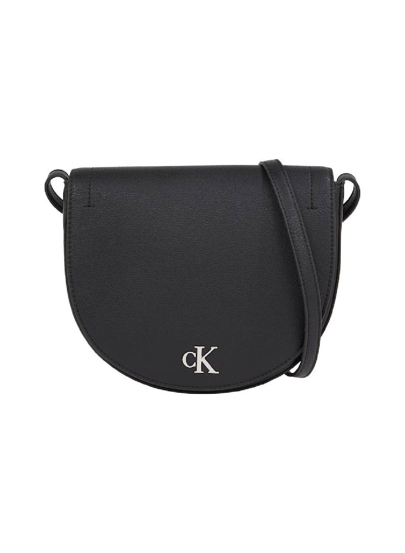 Women's Crossbody Bag, Black - Recycled Polyester