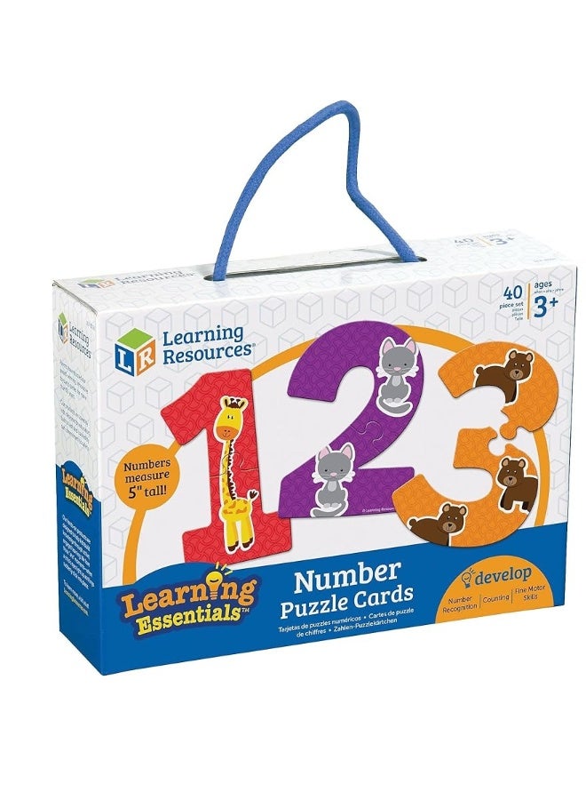 Learning Resources Number Puzzle Cards Early Number Recognition Toddler Puzzle 20 SelfCorrecting Puzzles 40 Pieces Ages 3