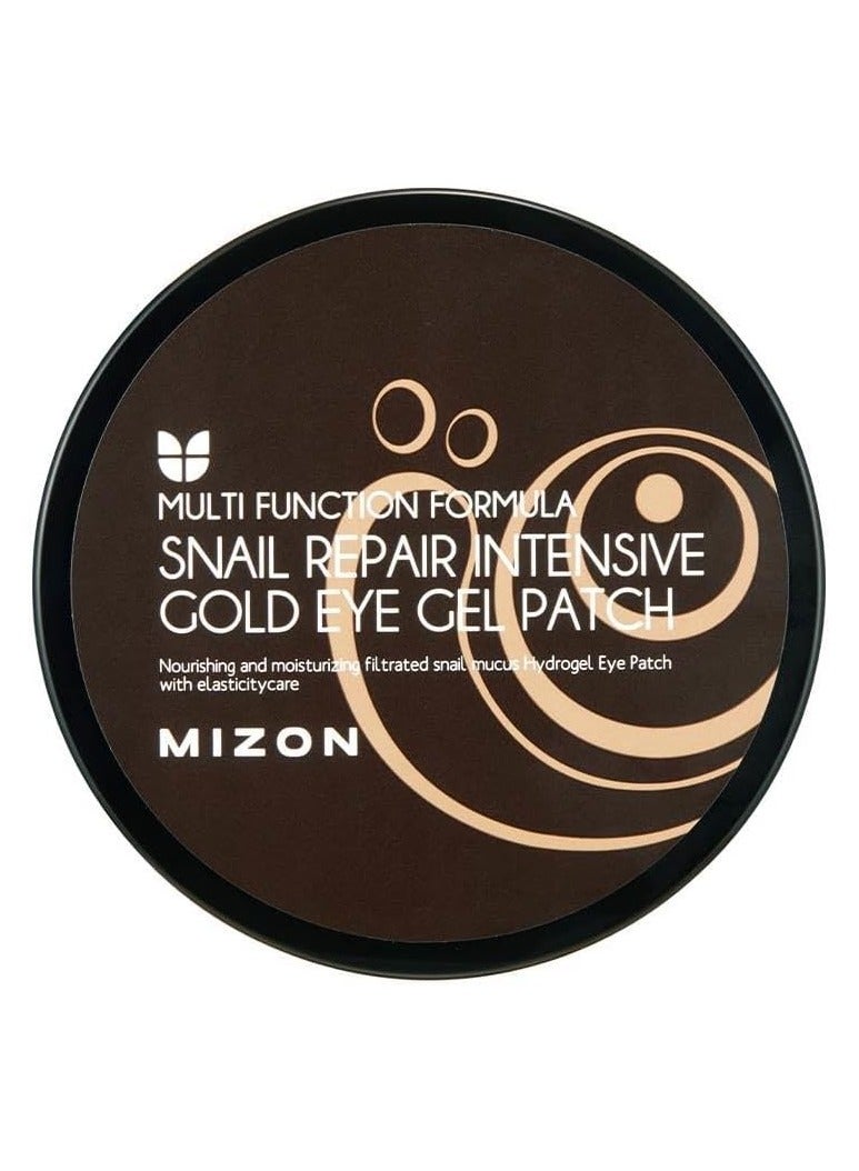 SNAIL REPAIR GOLD EYE GEL PATCH x 60 Korean skincare 24K Gold Eye Patches Anti Dark Circles and Anti Aging  Snail Mucin Extract Nourishes &Illuminates the under Eye Area