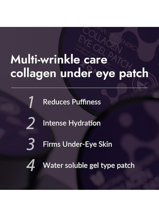 COLLAGEN EYE GEL PATCH x 60 Korean skincare Marine Collagen Reduces Puffiness and Dark Circles Anti Aging Treatment for Wrinkles Hydrates and Nourishes