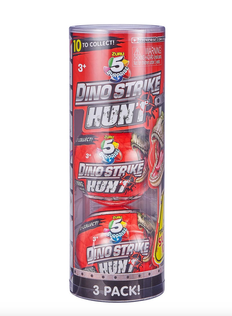 ZURU 5 Surprise Dino Mystery Collectible Capsule Series 3 (3 Pack) (Styles vary)