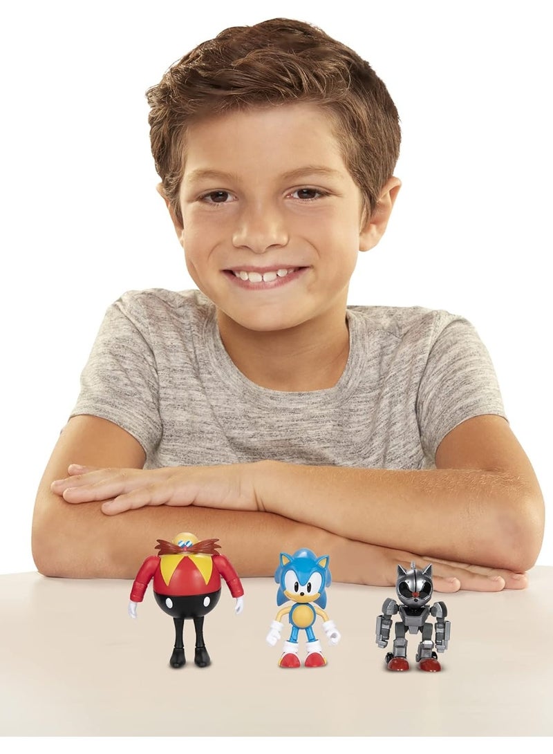 Sonic The Hedgehog Dr. Eggman, Sonic and MechaSonic Action Figure