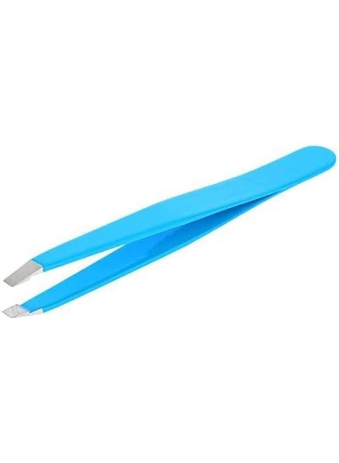 Tweezer Stainless Steel Colored Straight 728 | Suitable For Fine & Precise Plucking | Handy With Good Grip | Blue