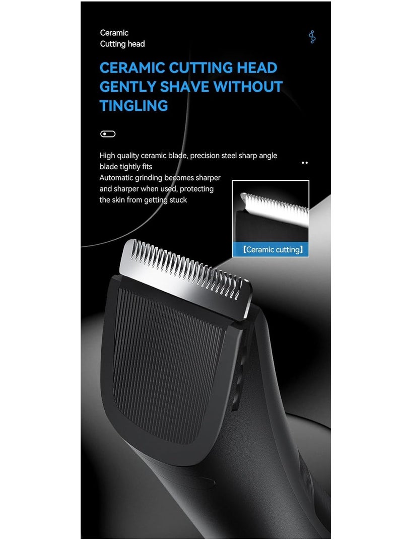 Vertical Hair Clipper, Rechargeable Hair Clipper, LCD Display, Fast Charging, Full 90 Minute Run Time, for Men, KM-1840