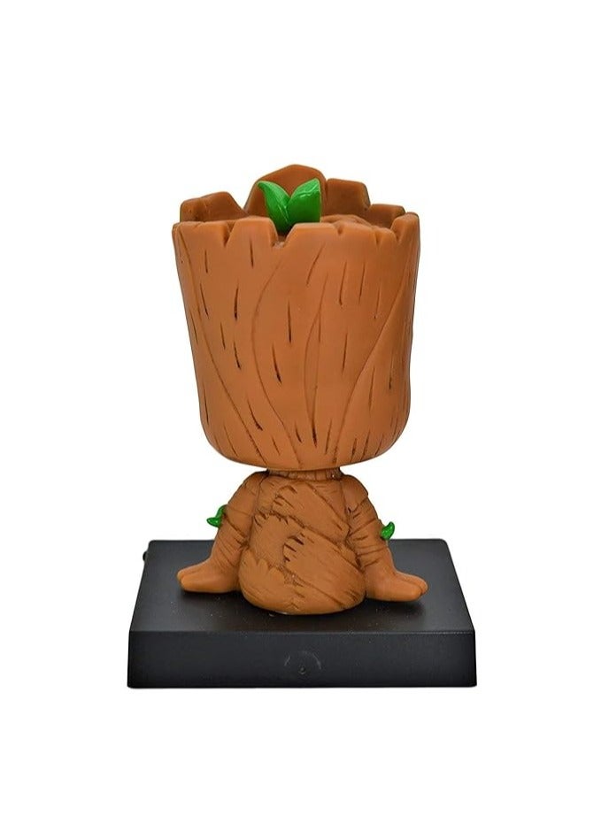 Avengers Groot Cute Spring Dancing Phone Holder | PVC Bobblehead Toy for Car Dashboard | Fun Car Accessory & Gift