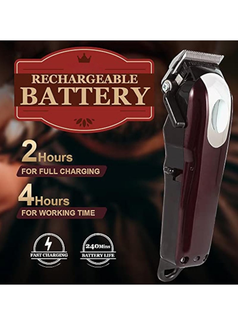 Barber Clippers for Men, Noise-Free Professional Hair Clippers for Barbers, Cordless Clippers Professional Barbers