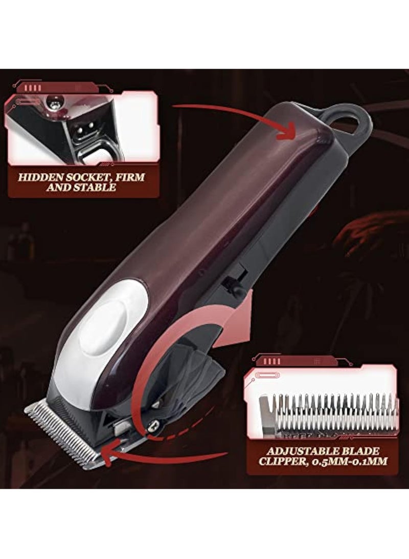 Barber Clippers for Men, Noise-Free Professional Hair Clippers for Barbers, Cordless Clippers Professional Barbers