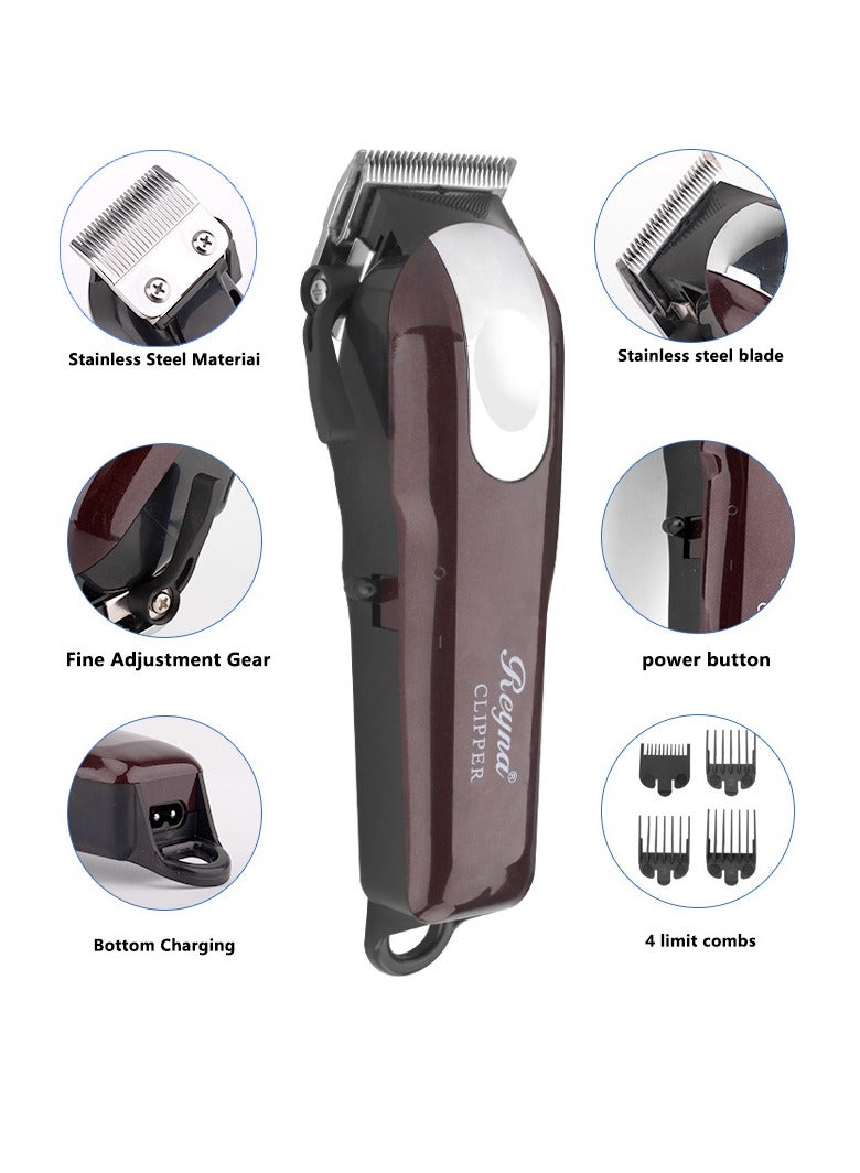 Barber Clippers for Men, Noise-Free Professional Hair Clippers for Barbers, Cordless Clippers Professional Barbers