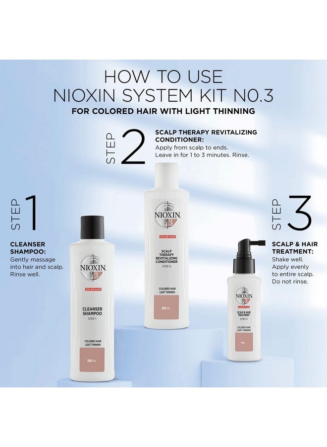 System 3 Shampoo & Conditioner Prepack Color Treated Hair With Light Thinning Pumps Included 33.8 Fl Oz