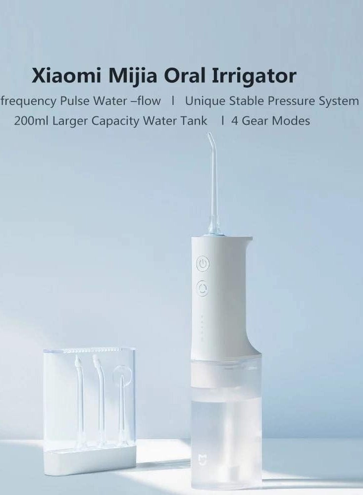 Original Mijia Water Flosser Teeth Cleaner IPX7 Waterproof Electric Oral Irrigator(White)