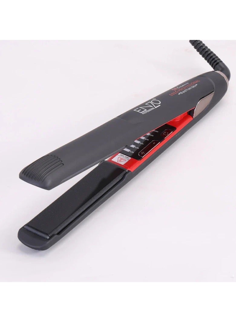 ENZO EN-5183 – Advanced Titanium Technology for Sleek, Smooth, and Styled Hair – Adjustable Temperature, Quick Heat-Up, Non-Slip Grip, and 360° Swivel Cord - International Version