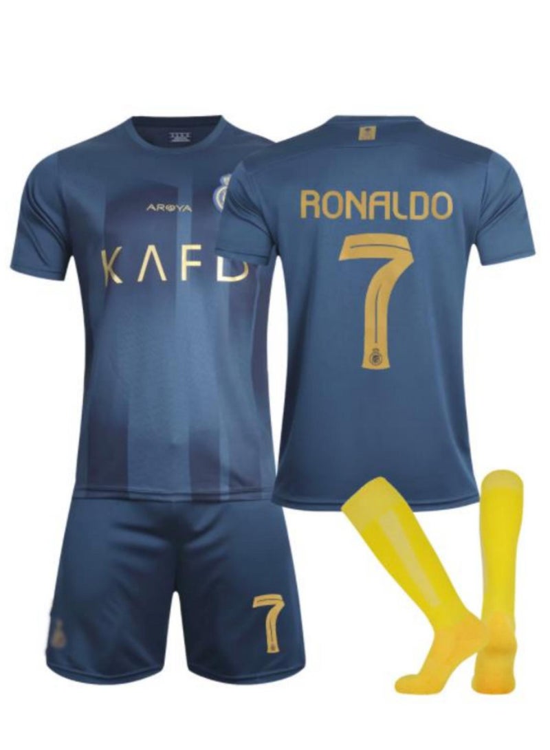 Kids Football Jersey Set,New 2024 Season,Cristiano Ronaldo No #7 Soccer Jersey,World Champion Football Soccer Jersey Set Kids & Youth Sizes Tracksuits