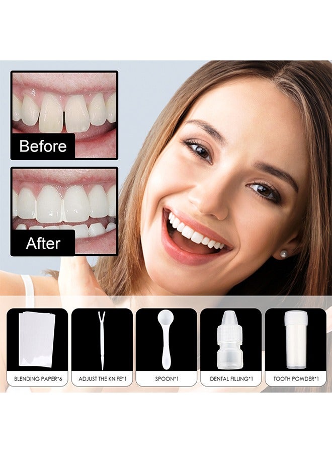 Moldable False Teeth, Reusable/Temporary Molded/Denture Replacement, Used To Fill Missing Broken Teeth, Quickly Restore Confident Smile, Tooth Filling Repair Kit