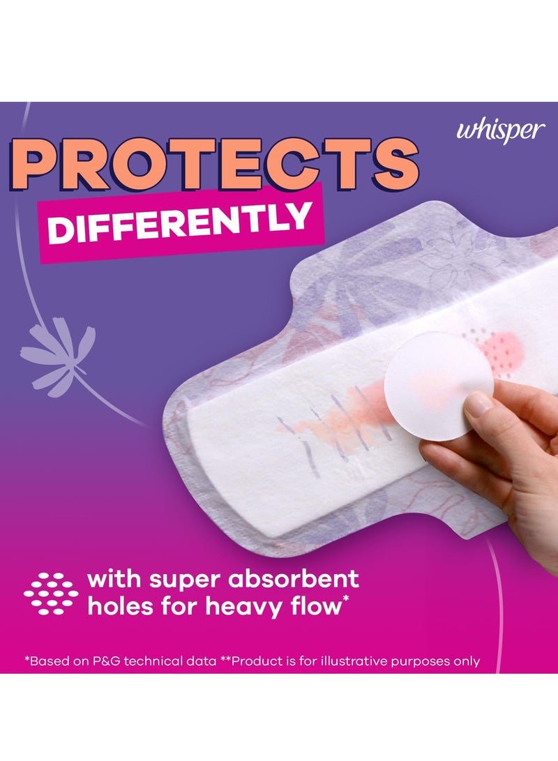 Whisper Flexfoam, 10 XL+ Sanitary Pads for Women, Upto Zero Feel Zero Leaks, World's 1st Flexfoam Pad, Upto 100% leak free, Seamlessly Conforms to your body