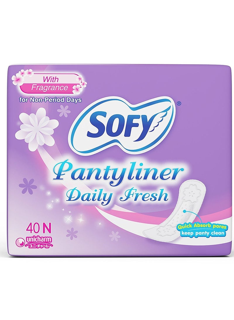 Sofy Daily Fresh Panty Liner - 80 Pieces (Pack of 2)