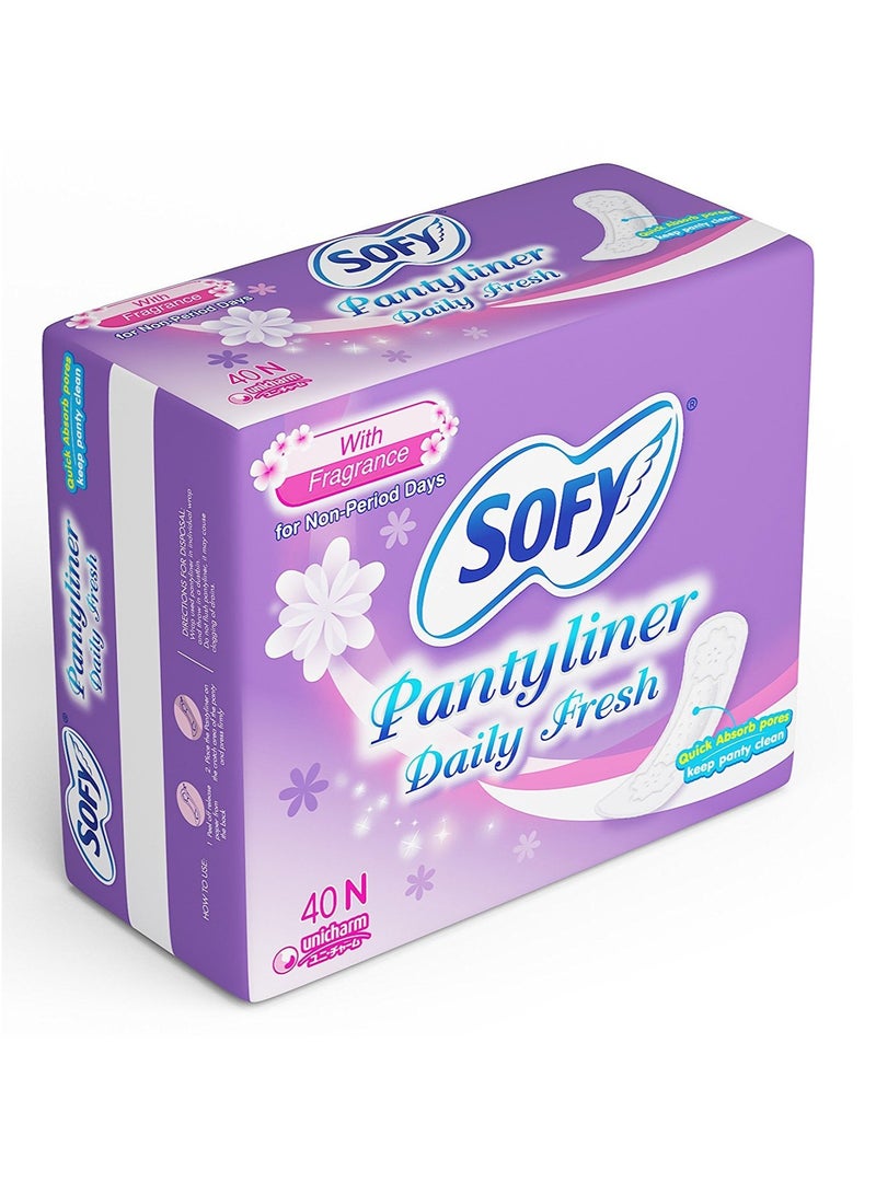 Sofy Daily Fresh Panty Liner - 80 Pieces (Pack of 2)