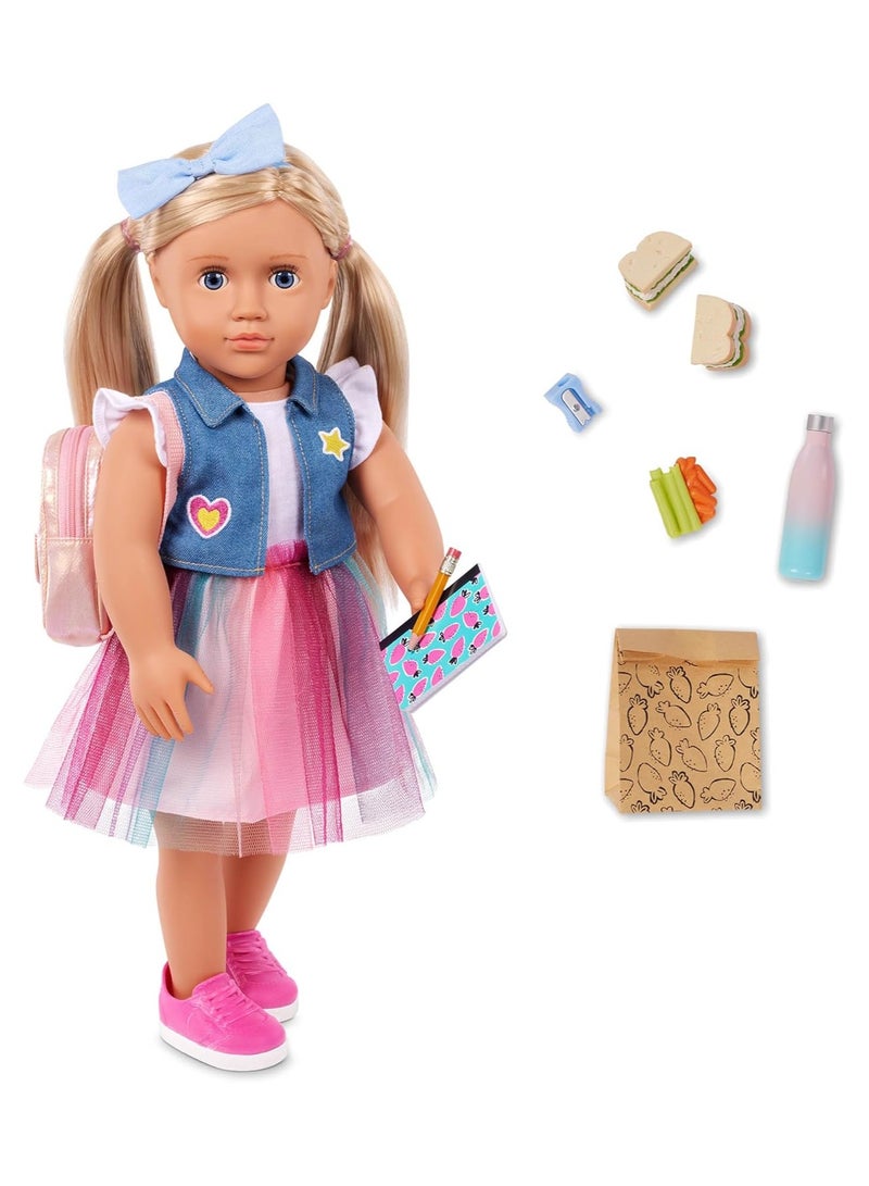 Evie Activity Elementary School Doll with Backpack and Accessories