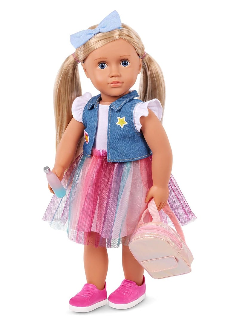 Evie Activity Elementary School Doll with Backpack and Accessories