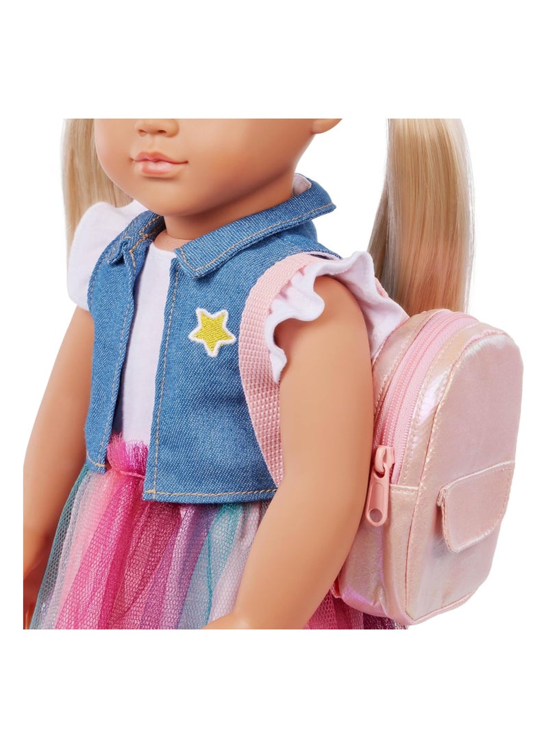 Evie Activity Elementary School Doll with Backpack and Accessories