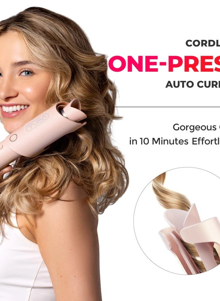 Curlgo Cordless Auto Curling Iron - Pink