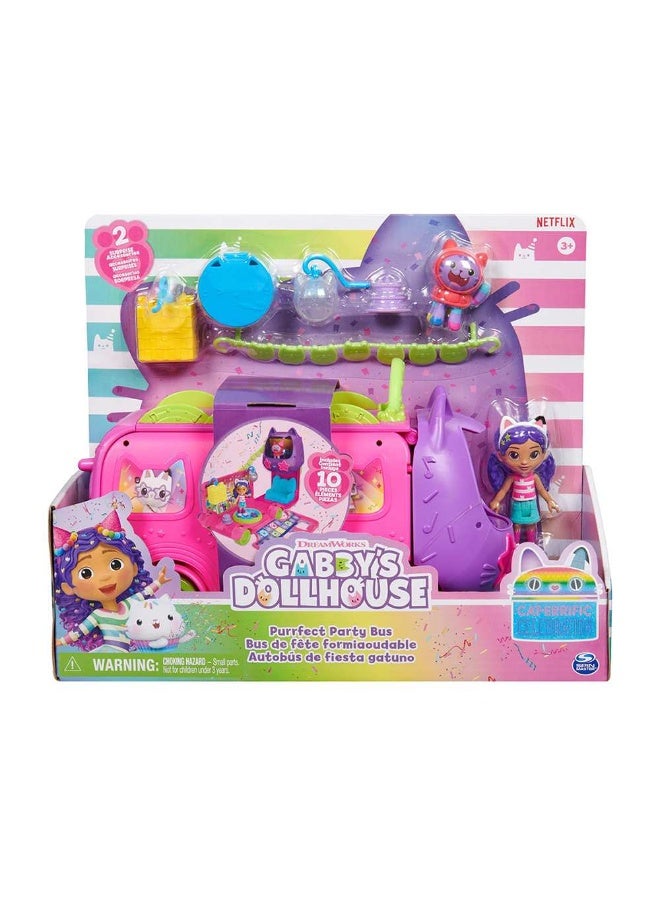 Gabby'S Dollhouse Cat-Errific Purrfect Party Bus Playset