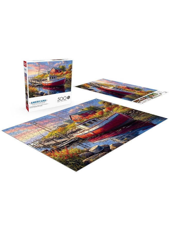 Buffalo Games - Imagine It Images - Old Boathouse - 500 Piece Jigsaw Puzzle for Adults Challenging Puzzle Perfect for Game Nights