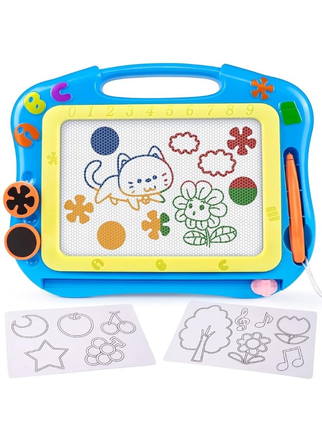 FLY2SKY Magnetic Drawing Board Magna Drawing Doodle Board Travel Size Toddler Toys for 1-2 Year Old Sketch Writing Colorful Erasable Sketching Pad Birthday Gifts Boys Kids Educational Learning Toy