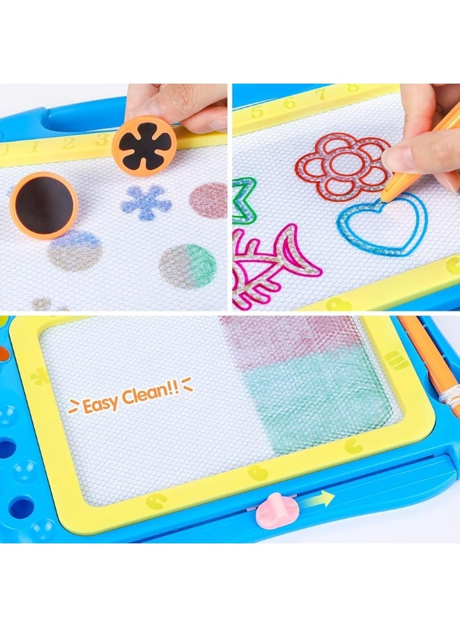 FLY2SKY Magnetic Drawing Board Magna Drawing Doodle Board Travel Size Toddler Toys for 1-2 Year Old Sketch Writing Colorful Erasable Sketching Pad Birthday Gifts Boys Kids Educational Learning Toy