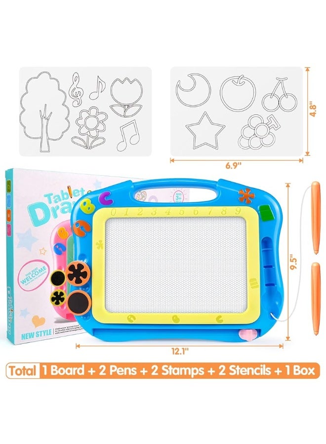 FLY2SKY Magnetic Drawing Board Magna Drawing Doodle Board Travel Size Toddler Toys for 1-2 Year Old Sketch Writing Colorful Erasable Sketching Pad Birthday Gifts Boys Kids Educational Learning Toy