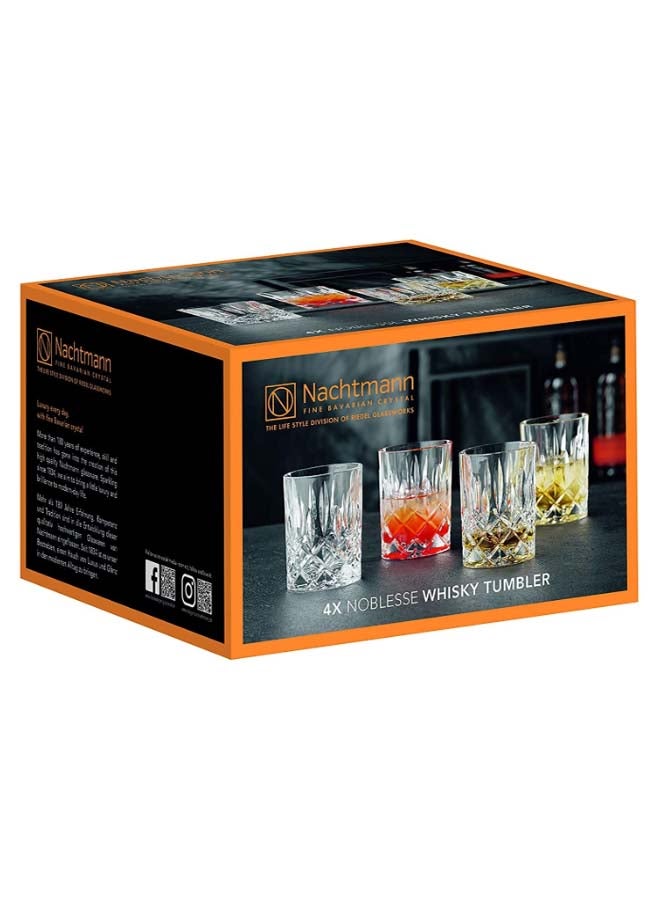 4-Piece Noblesse Tumbler Set Clear 82 x 76mm