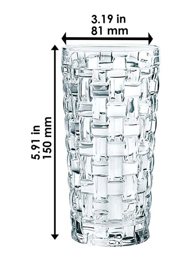 4-Piece Bossa Nova Tumbler Set Clear 15 x 8.1cm