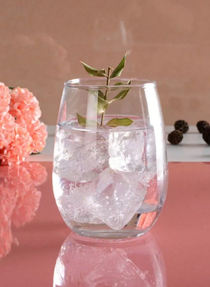 6 Pieces Amber Tumbler Set 440 Ml Clear