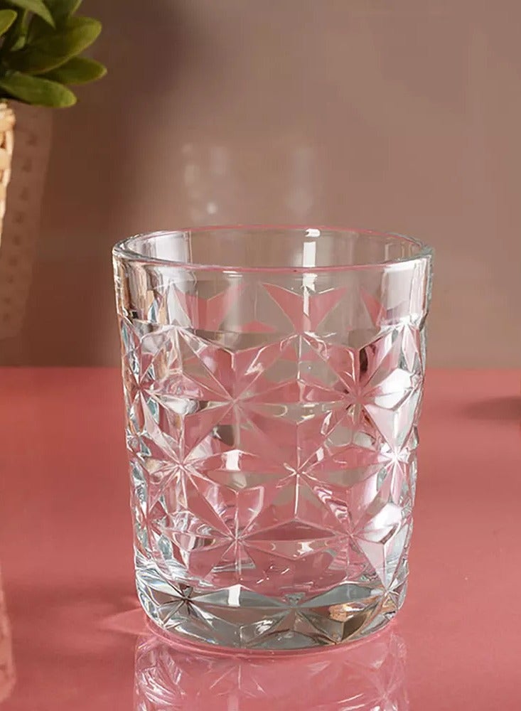 4 Pieces Estrella Whisky Tumbler, 360 Ml, 107 Mm Height, 89 Mm Diameter Clear