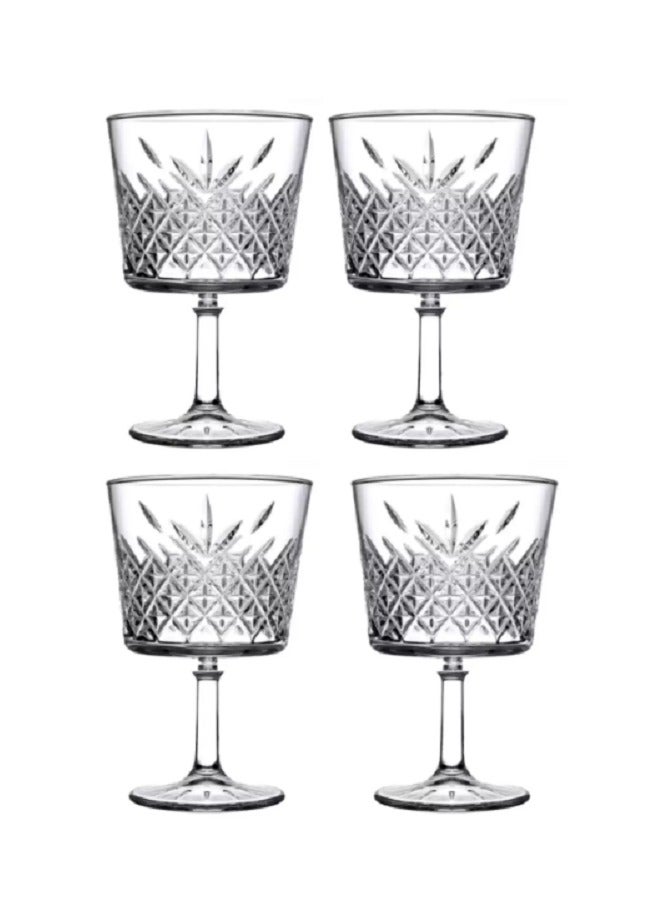 4 Pieces Timeless Cocktail Coupe Set 260 Ml, 134 Mm Height, 86 Mm Diameter Clear