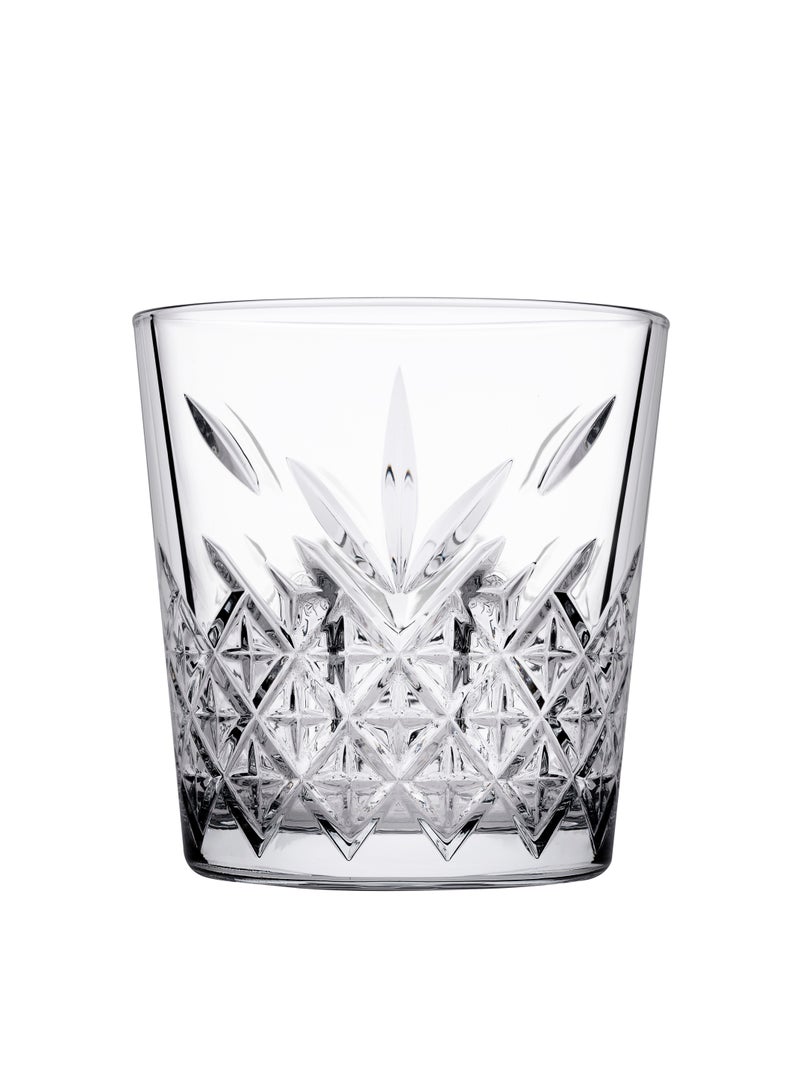 4 Pieces Timeless Whisky Tumbler, 355 Ml, 96.5 Mm Height, 92 Mm Diameter, Fully Tempered, Stackable Clear