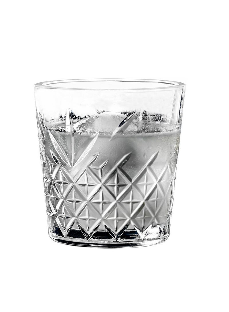 4 Pieces Timeless Whisky Tumbler, 355 Ml, 96.5 Mm Height, 92 Mm Diameter, Fully Tempered, Stackable Clear