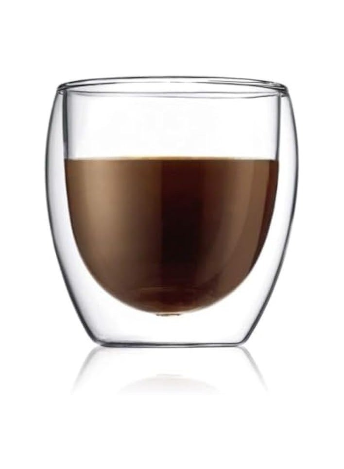 Double Wall Glass Tumbler, Clear, Suitable for Coffee, Coffee cups set