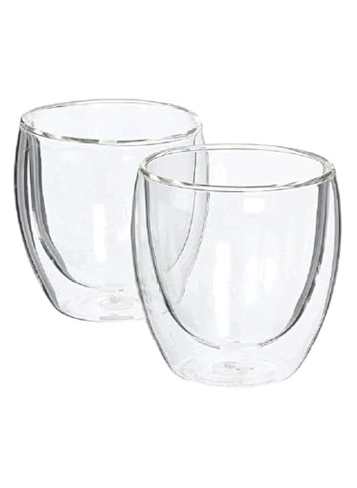 Double Wall Glass Tumbler, Clear, Suitable for Coffee, Coffee cups set