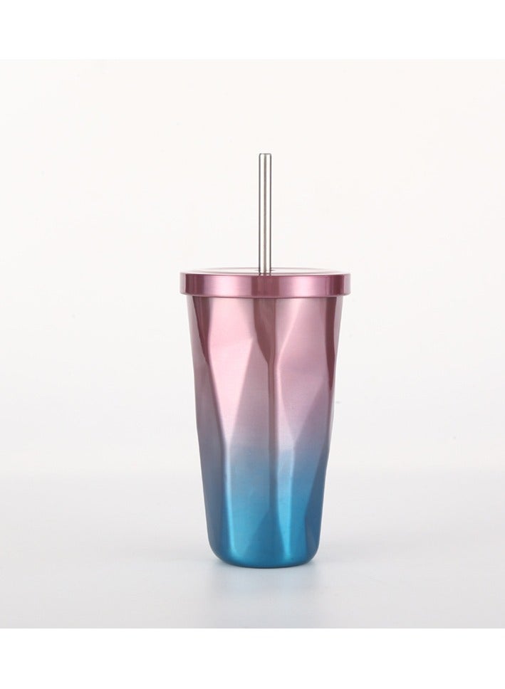 Stainless steel straw cup