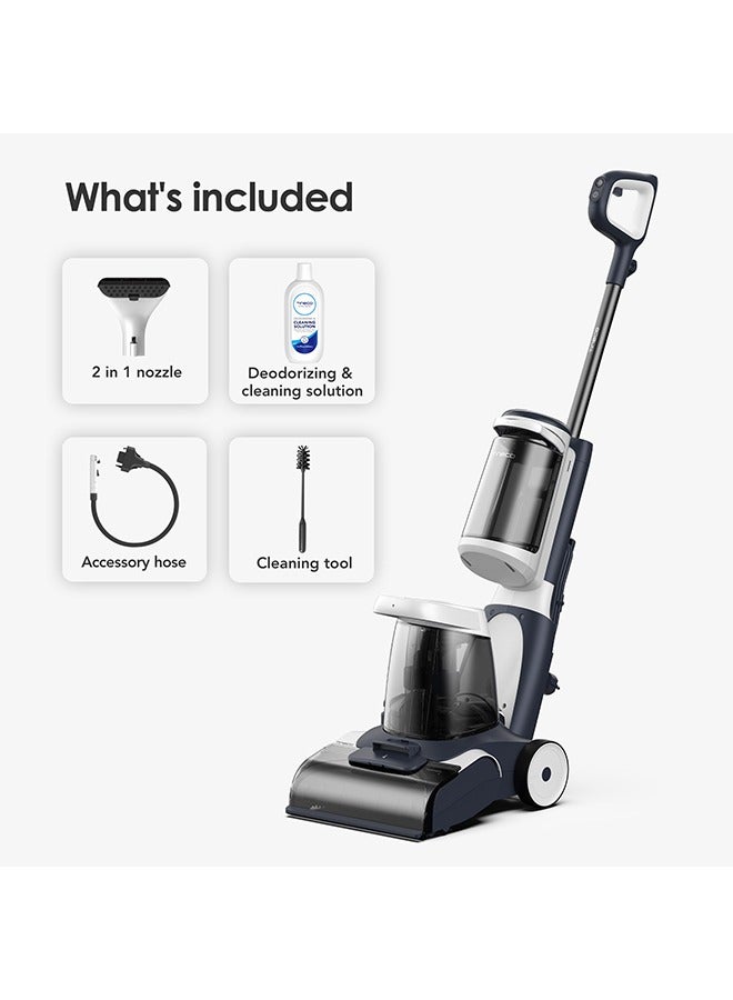 iCarpet Corded Carpet Cleaner with PowerDry and HeatedWash, powerful suction with iLoop Smart Sensor Technoly and LED display, Spot and Upholstery Washing, Lightweight Design 2 L 1300 W CW011500SA White/Black