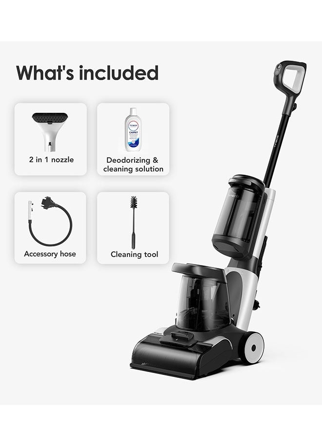 Carpet One Corded Carpet Cleaner with PowerDry and HeatedWash, powerful suction with iLoop Smart Sensor Technoly and screen, Spot and Upholstery Washing, Lightweight Design 2 L 1300 W CARPET ONE Black