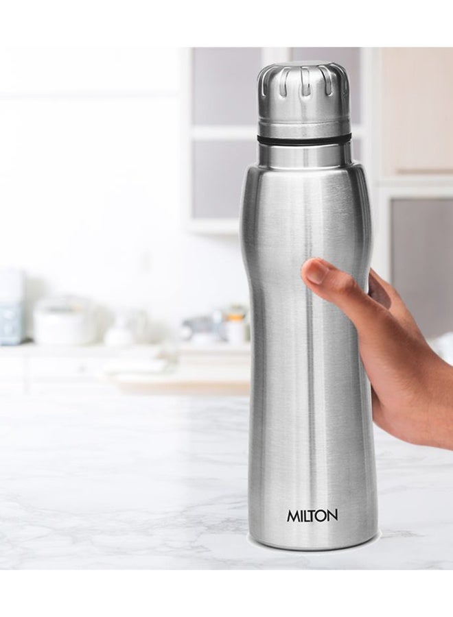 Elate 750 Stainless Steel Water Bottle, 635 ml, Silver | Leak Proof | Office Bottle | Gym Bottle | Home | Kitchen | Hiking | Treking Bottle | Travel Bottle Silver