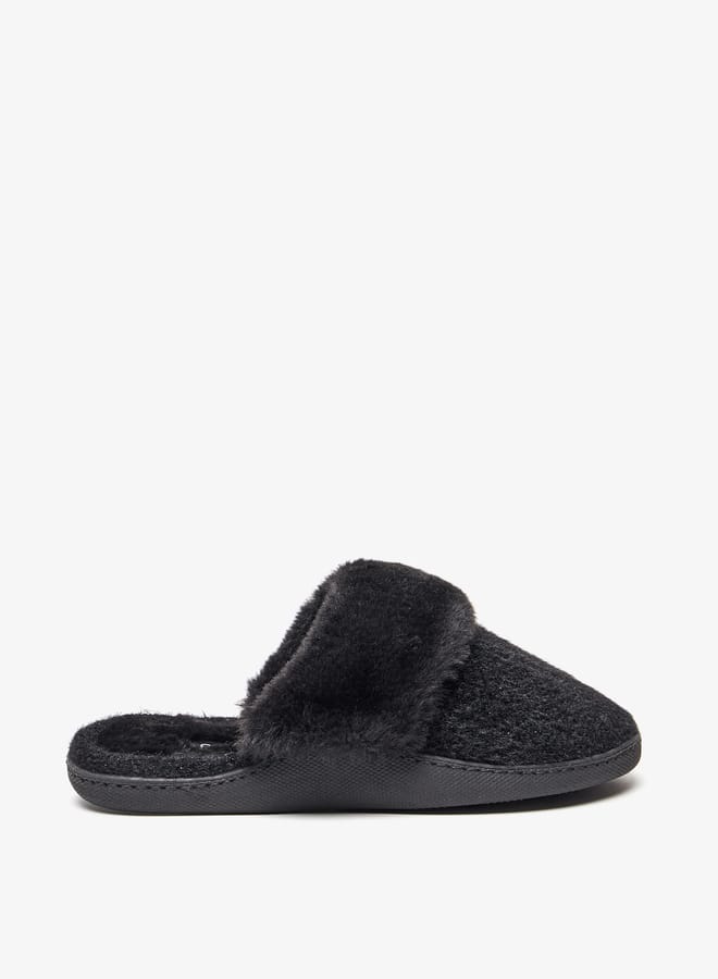 Women Faux Fur Slip-On Bedroom Mules