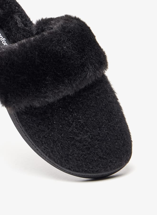 Women Faux Fur Slip-On Bedroom Mules