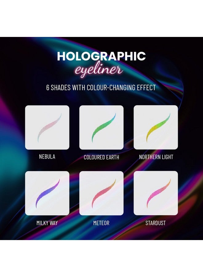 Holographic Shimmery Eyeliner | Waterproof, Smudge Proof, Long Lasting Eyeliner With Easy Application | Shade- Stardust, 0.2G